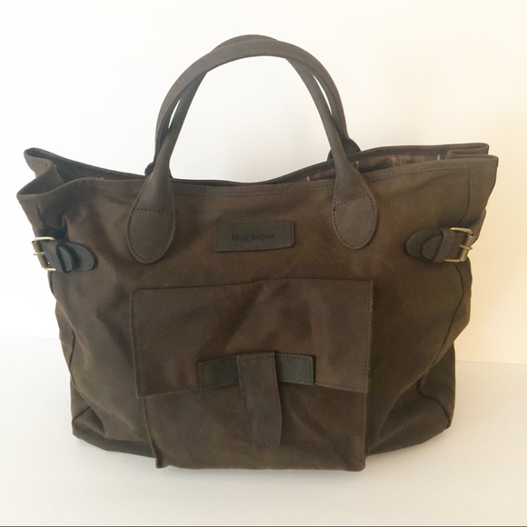 Barbour Handbags - Barbour Waxed canvas and leather tote